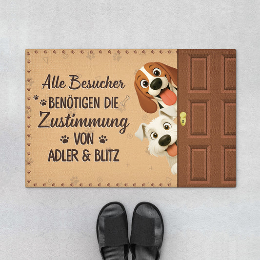 5983DGE1 besucher nur mit genehmigung des hundes fussmatte personalisiert hund_ 5983DTTCC_01042162 9f14 455d 8cd6 0b2c9ccd79e8