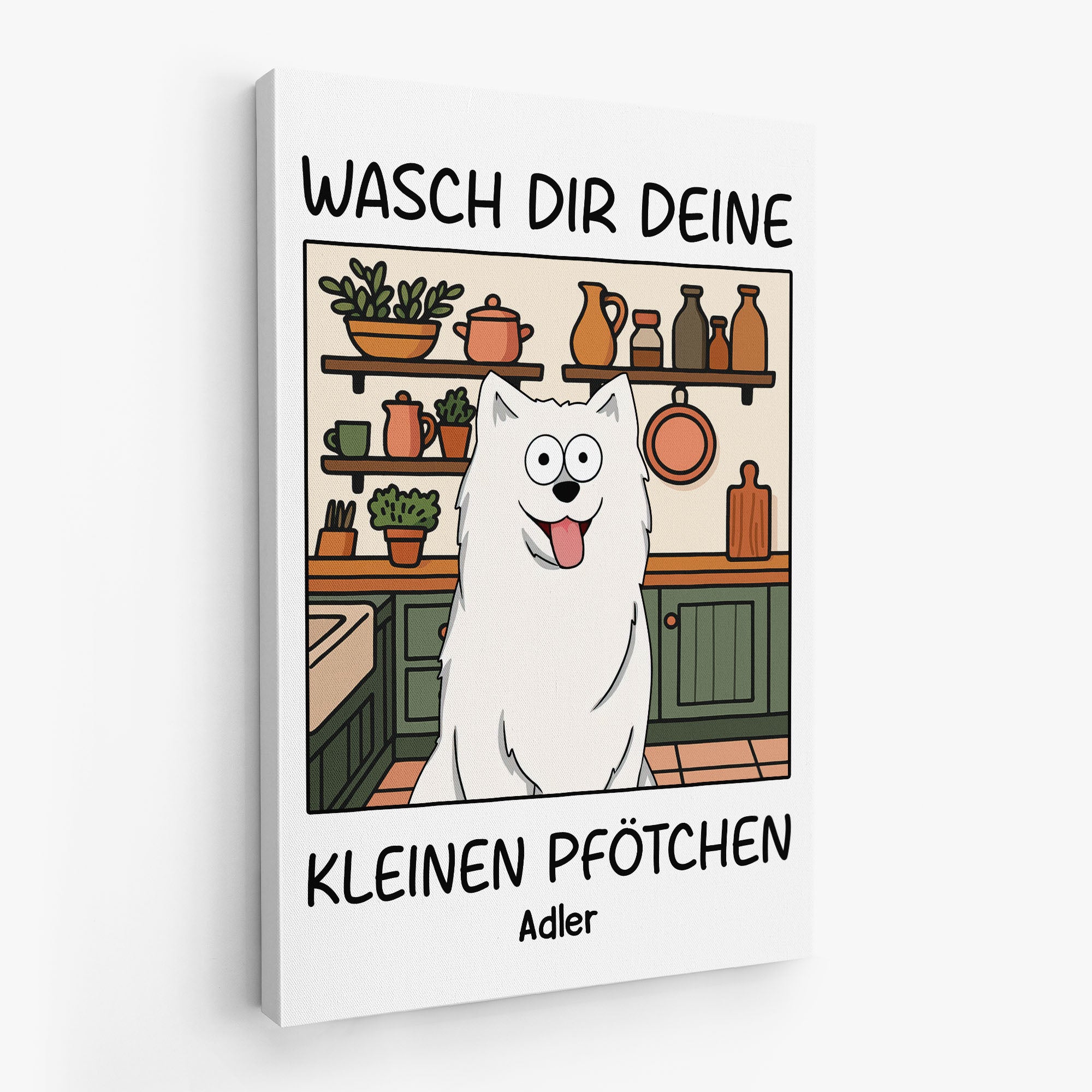 5990CGE1 wasch dir deine kleinen pfotchen hund leinwand personalisiert 5990C36QC2