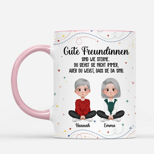 5992MGE2 gute freunde sind wie sterne cartoon beste freunde tasse personalisiert 5992M3QQF
