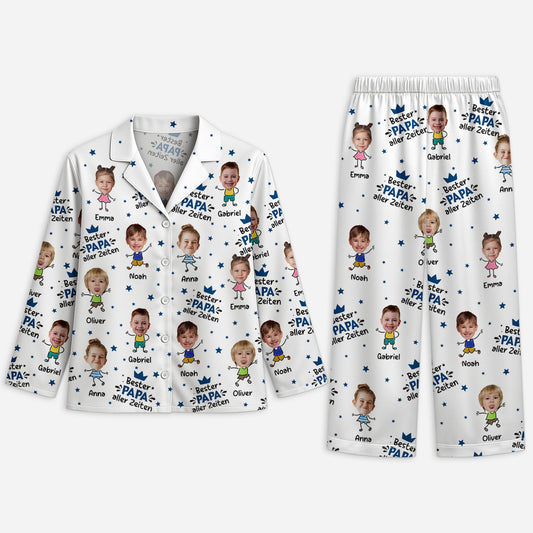 5995VGE1 bester papa beste mama ever personalisierte pyjamas papa mama mit gesicht 5995V6MMB