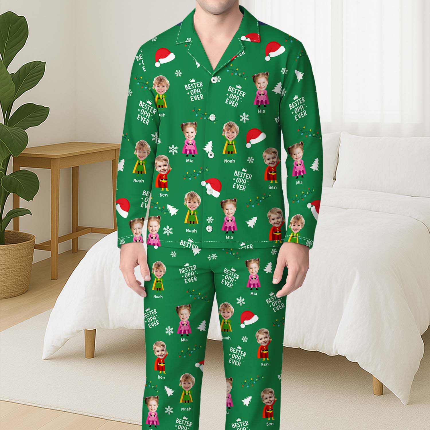 5997VGE3 beste oma bester opa ever personalisierte pyjamas weihnachten opa oma mit gesicht 5997V6KAA