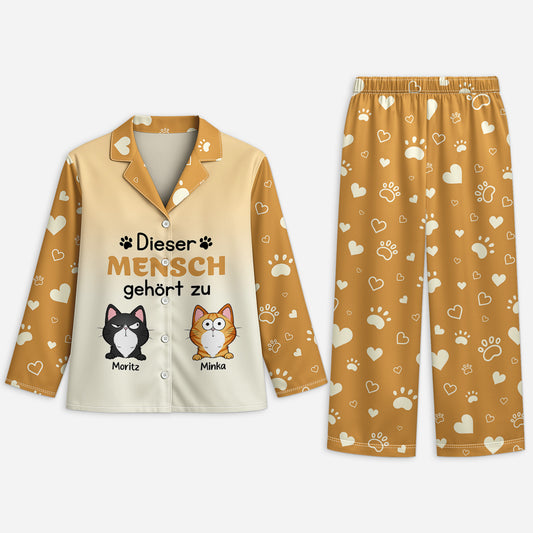 6015VGE1 dieser mensch gehort zu personalisierte pyjama_s katze 6015V3XCD