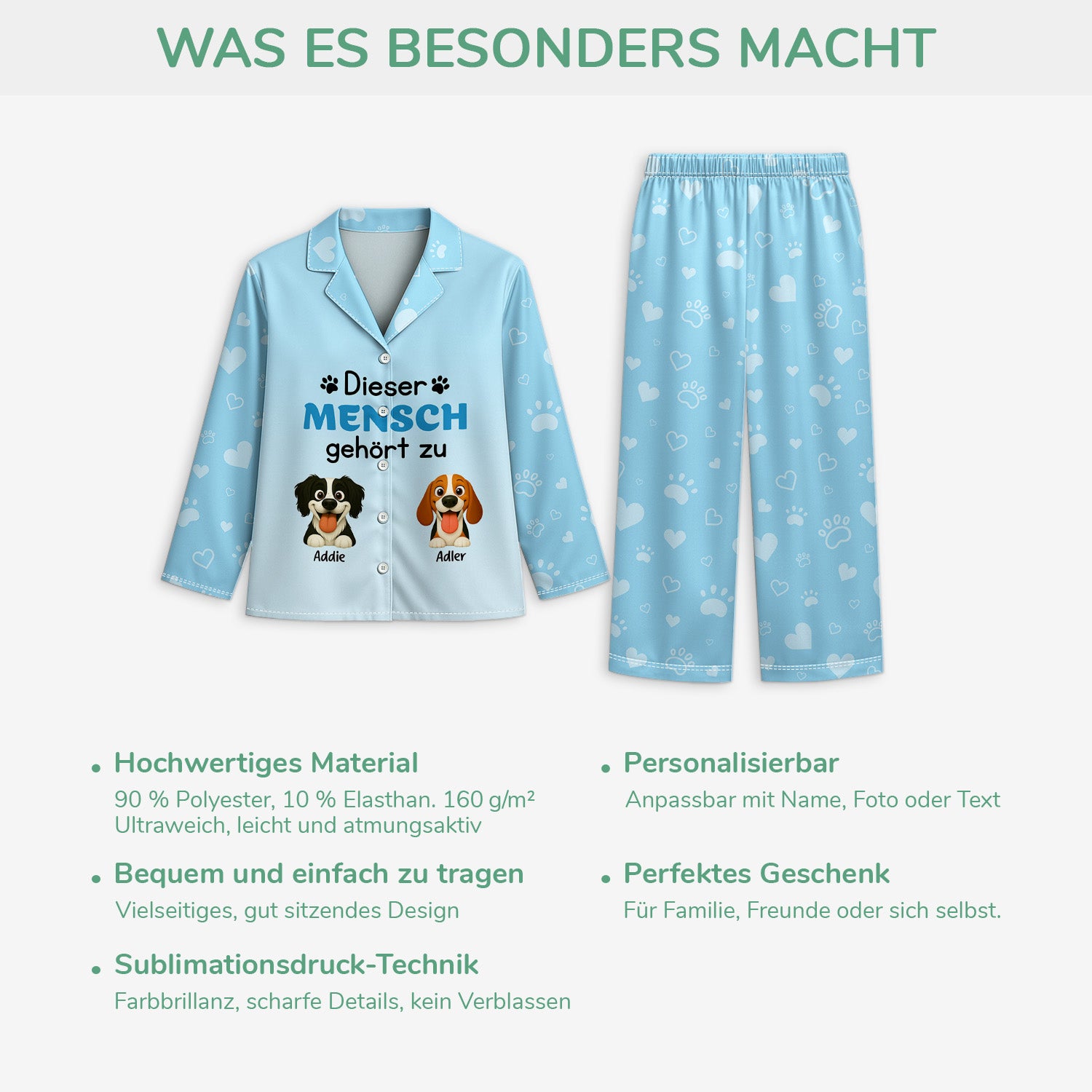 6015VGE5 dieser mensch gehort zu personalisierte pyjama_s hund 6015V3XCC