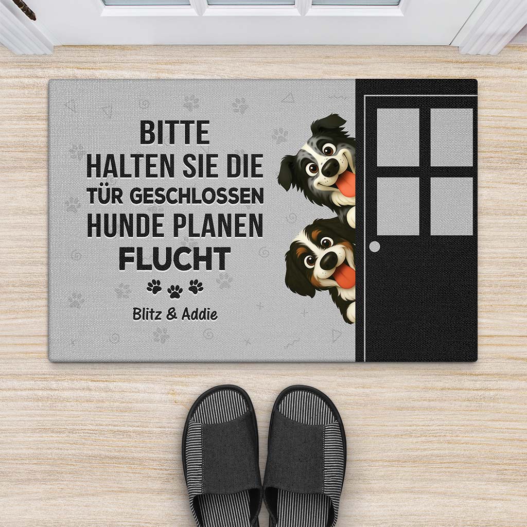 6016DGE2 klingeln nicht notig ich weiss langst dass du da bist fussmatte personalisiert hund_ 6016DKZ5C