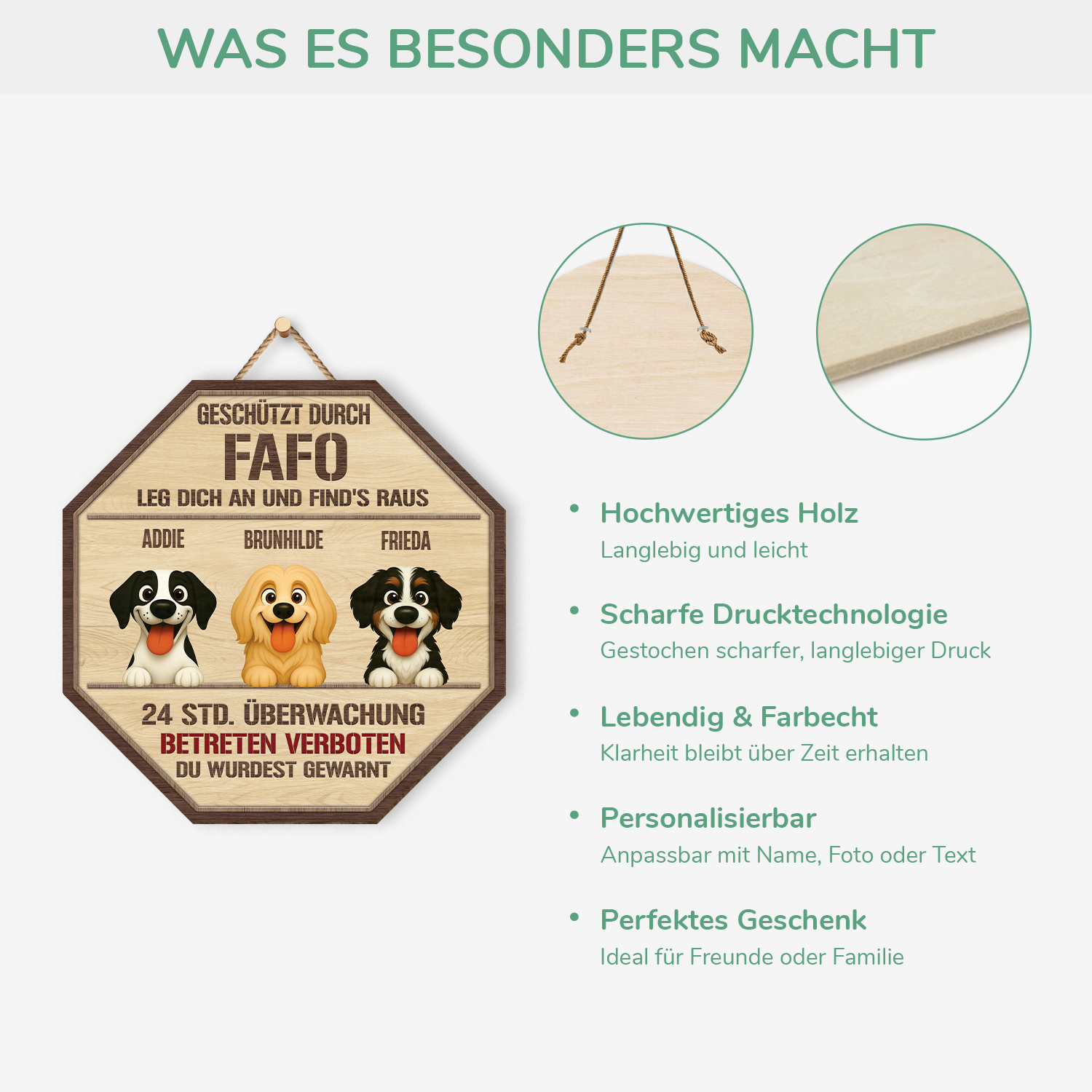 6021QGE4 betreten verboten turschild hund personalisiert_ holz 6021QKT5C