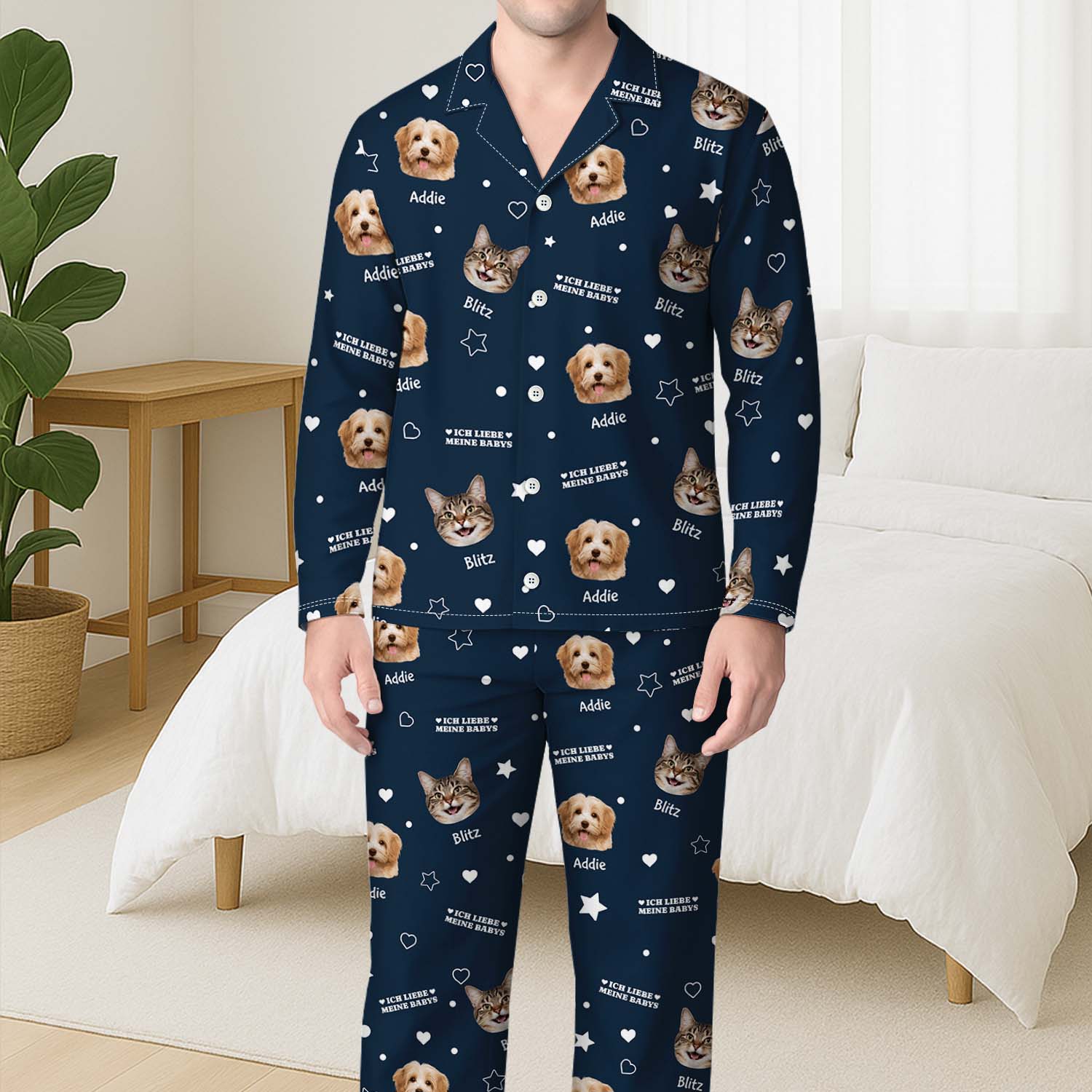 6022VGE3 ich liebe meine babys personalisierte pyjamas_ papa mama mit gesicht 6022V3KNA