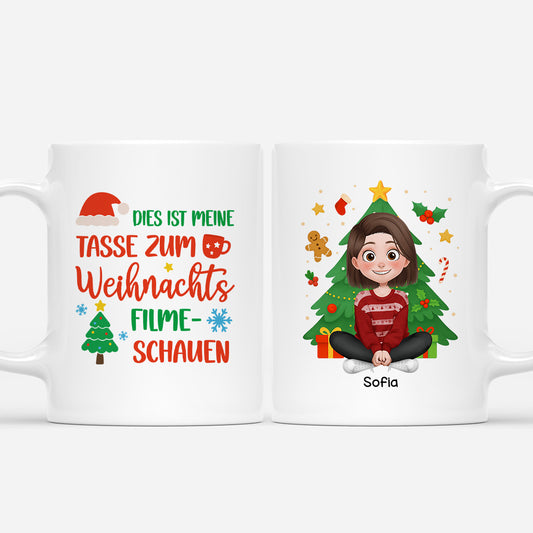 6025MGE1 dies ist meine tasse zum weihnachtsfilme schauen weihnachtstasse personalisiert_ frauen manner 6025MTQMA