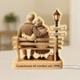 6035LGE1 gemeinsam alt werden seit personalisierte paar geschenke  lightbox 6035ltlng