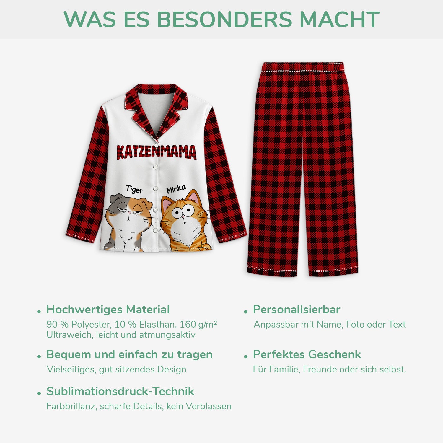 6040VGE5 katzenmama katzenpapa personalisierte pyjama_s katze 6040V6YTD