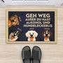 6046DGE2 es sei denn du hast alkohol und hundeleckerlis fussmatte personalisiert hund_ 6046DTT5C