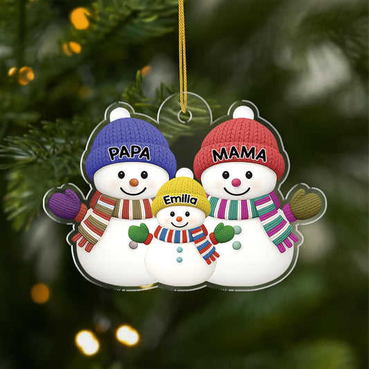 6056OGE1 familie schneemann personalisierter christbaumschmuck familie_ acryl 6056O3QAI