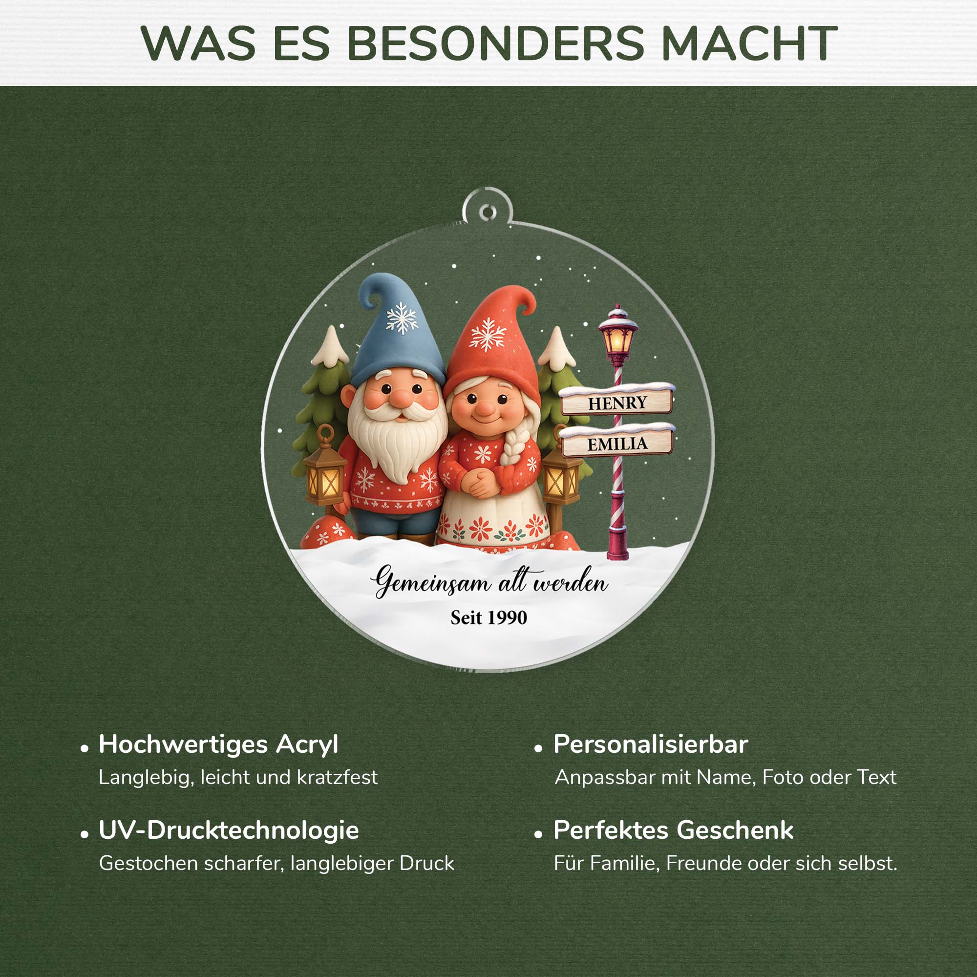 6059OGE4 gemeinsam alt werden seit personalisierter weihnachtsschmuck_ acryl paare 6059OKQ5G
