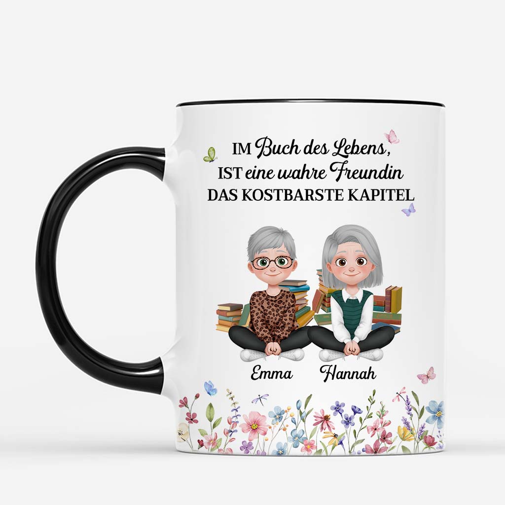 6062MGE2 im buch des lebens ist ein wahrer freund das kostbarste kapitel beste freunde tasse personalisiert fur leseratten 6062M3TAF