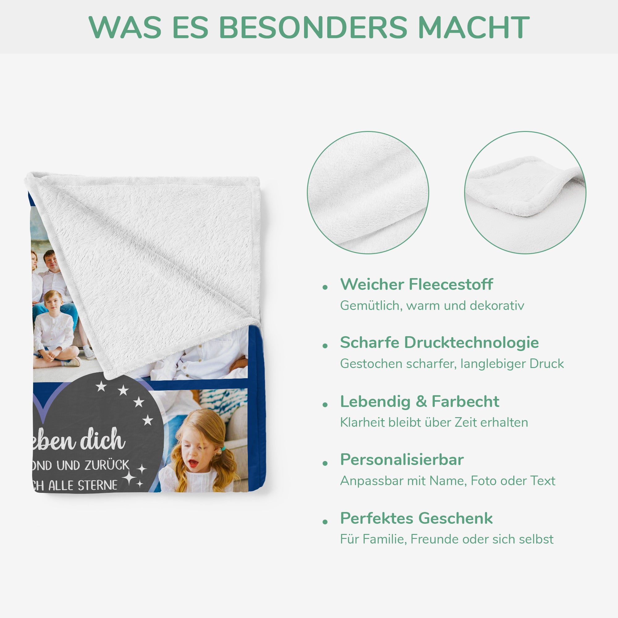 6073BGE3 ich liebe dich bis zum mond und zuruck kuscheldecke personalisiert familie mit foto 6073B6PMI