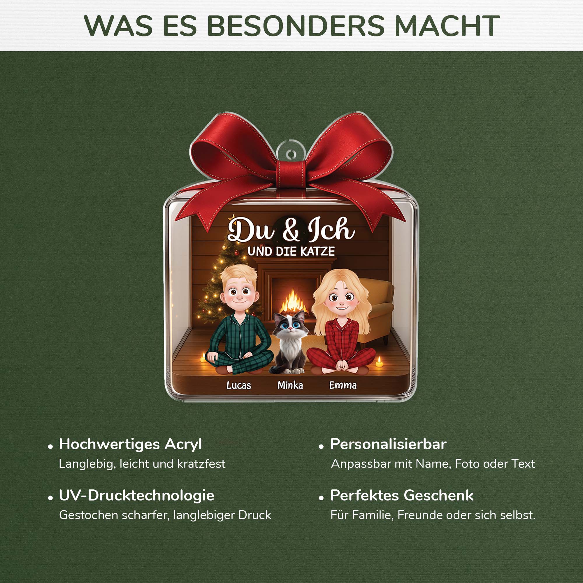 6075OGE4 du ich und die katzen acryl weihnachtsschmuck personalisiert_ paare 6075O6MTD