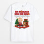 6084AGE1 ein madchen und ihr hund eine unzertrennliche bindung weihnachts t shirt hund personalisiert 6084ATMCC