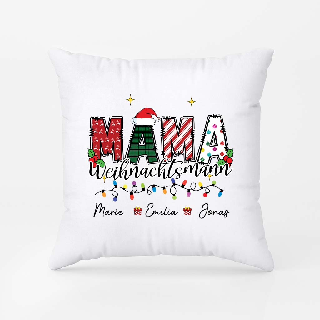 6086PGE1 papa mama weihnachtsmann papa kissen personalisiert weihnachten 6086PTQMA