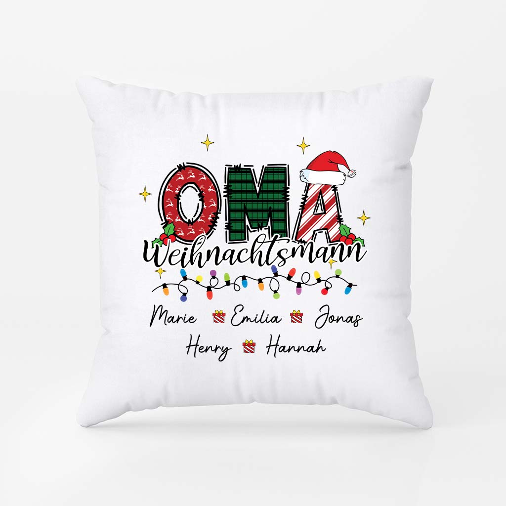 6086PGE2 opa oma weihnachtsmann weihnachts kissen oma personalisiert 6086PTQMB