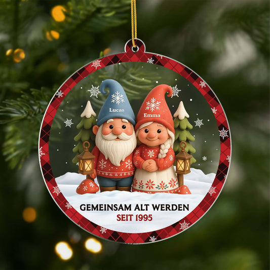 6087OGE1 gemeinsam alt werden seit personalisierter weihnachtsschmuck_ acryl paar 6087OKL5G