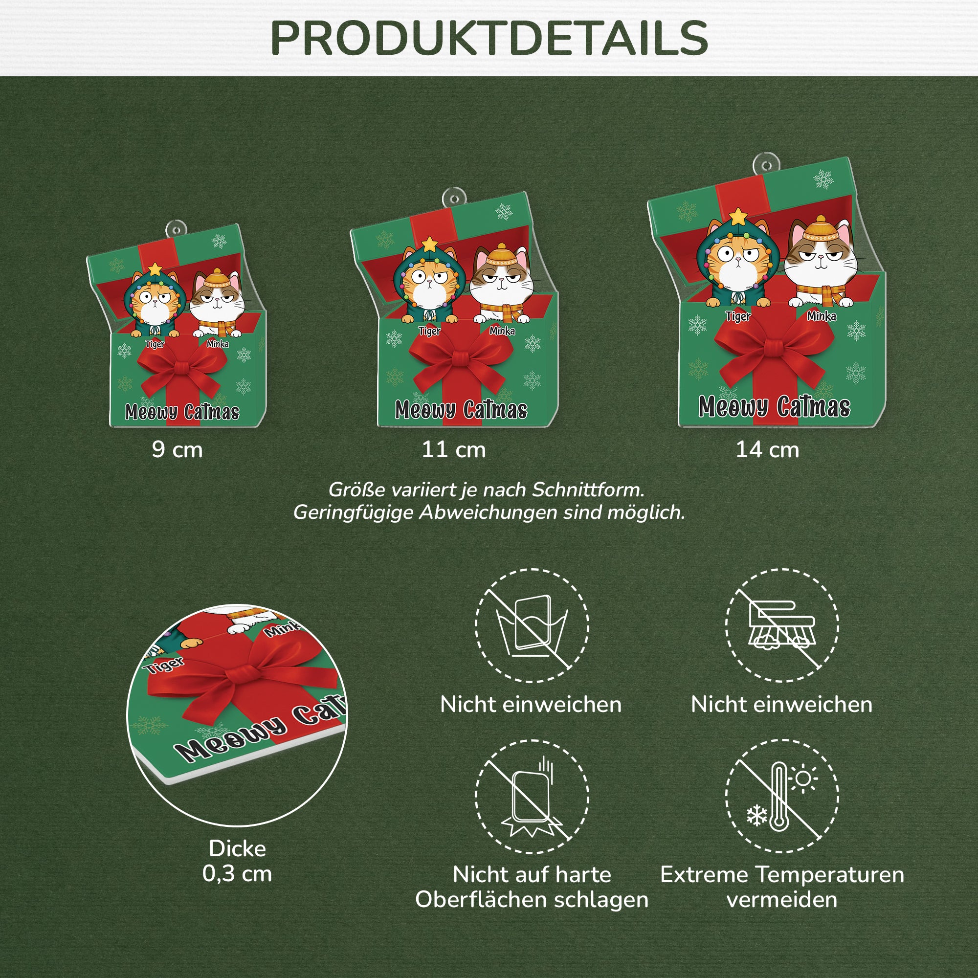 6106OGE3 3d druck effekt meowy catmas acryl christbaumschmuck katze personalisiert_ 6106OKTND