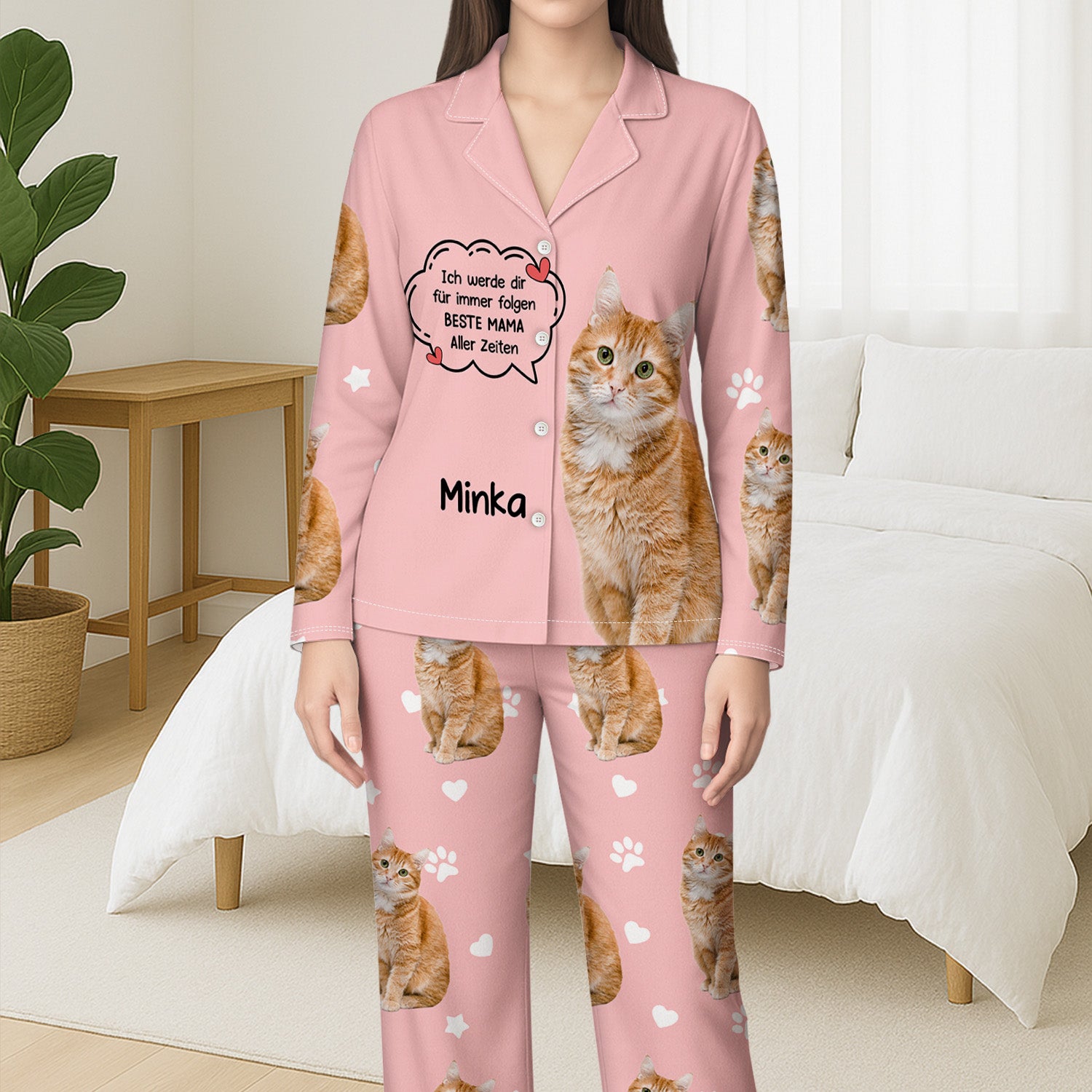 6128VGE3 ich werde dir fur immer folgen personalisierte pyjamas_ hunde mit foto 6128VTTTC