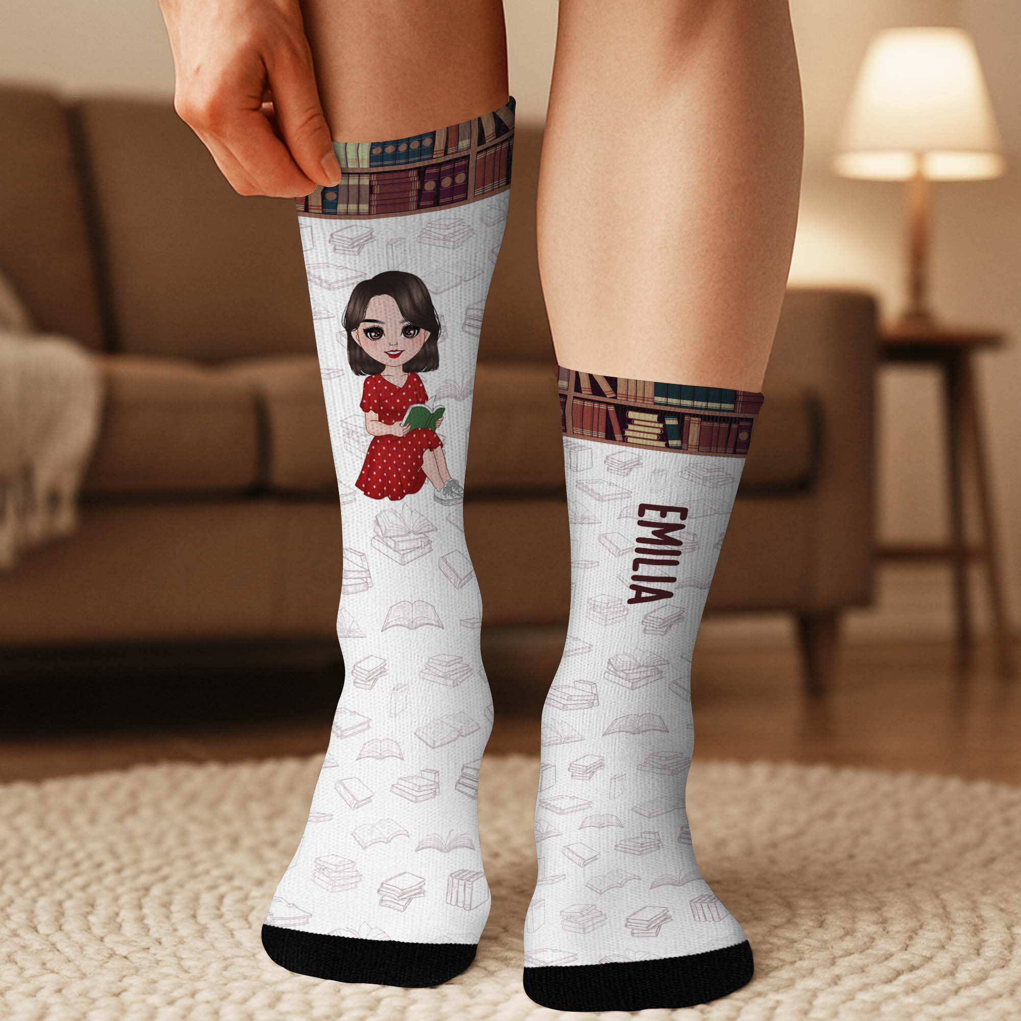6129JGE3 bucherwurm socken personalisieren text_ leseratten_ 6129J8QNA