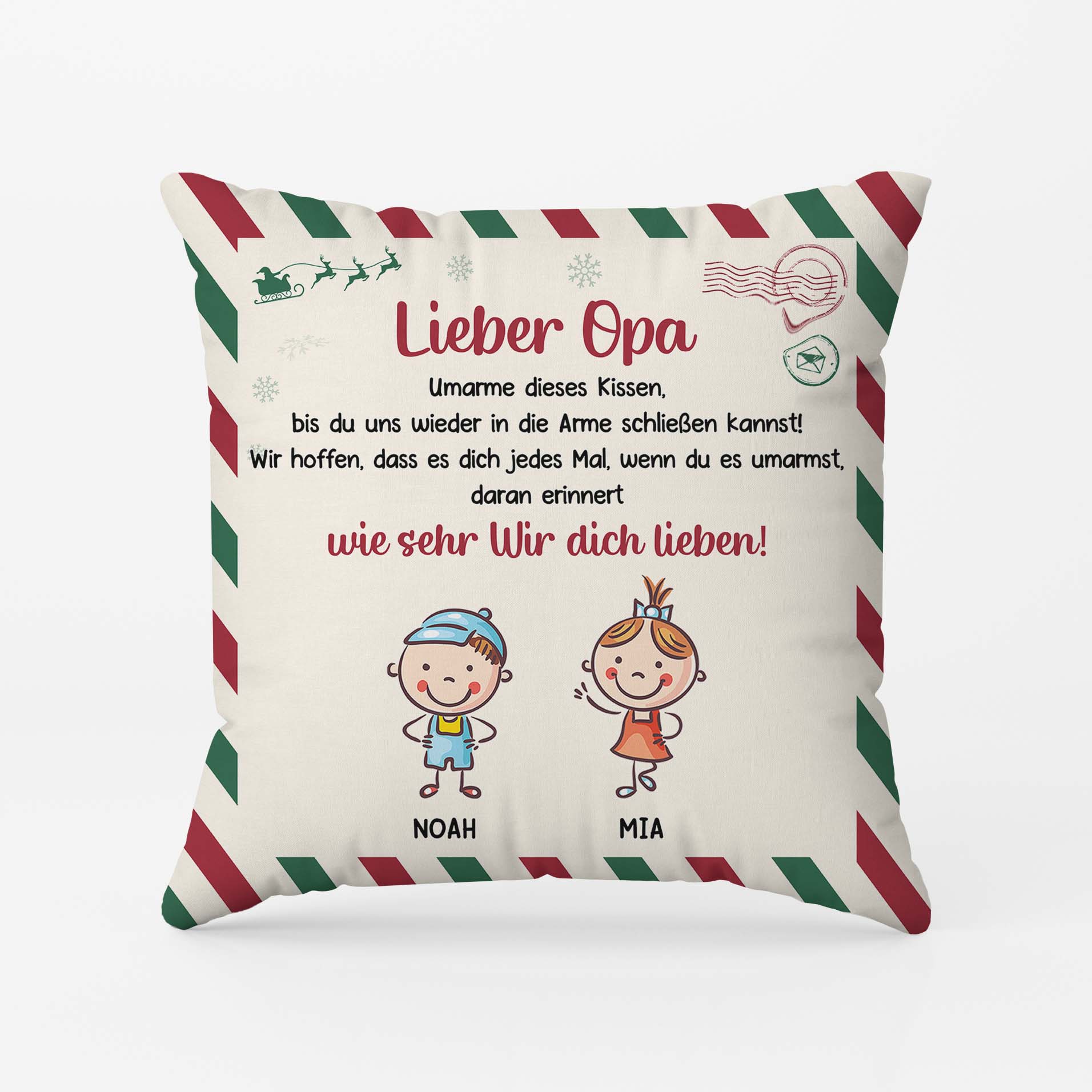 6152PGE2 umarme dieses kissen bis wir uns wiedersehen weihnachtskissen personalisiert oma opa 6152PTHTA