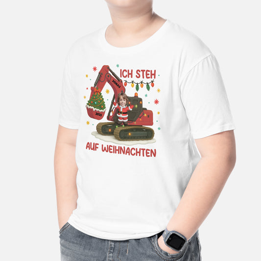 6156AGE2 ich steh auf weihnachten kinder t shirts personalisiert weihnachten mit gesicht 6156AKQCK