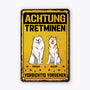 6157EGE2 achtung tretminen vorsichtig vorgehen lustiges turschild hund personalisiert_ 6157E8KZC