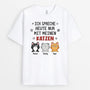 6179AGE1 ich spreche heute nur mit meinen katzen katzen t shirt personalisiert 6179A3KMD