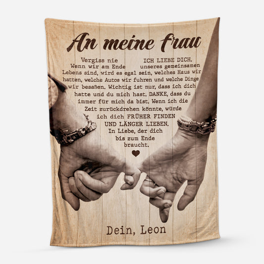 6188BGE1 vergiss nie ich liebe dich paar kuscheldecke personalisiert_ 6188BTMCG