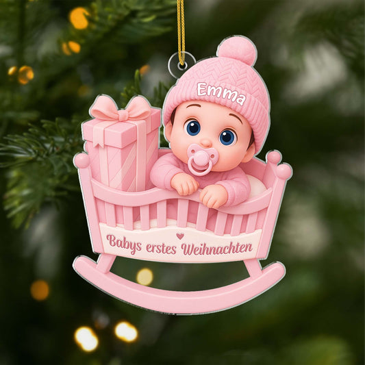 6211OGE1 3d druck effekt babys erstes weihnachten acryl weihnachtsschmuck_ personalisiert zur geburt stubenwagen 6211O3QTK