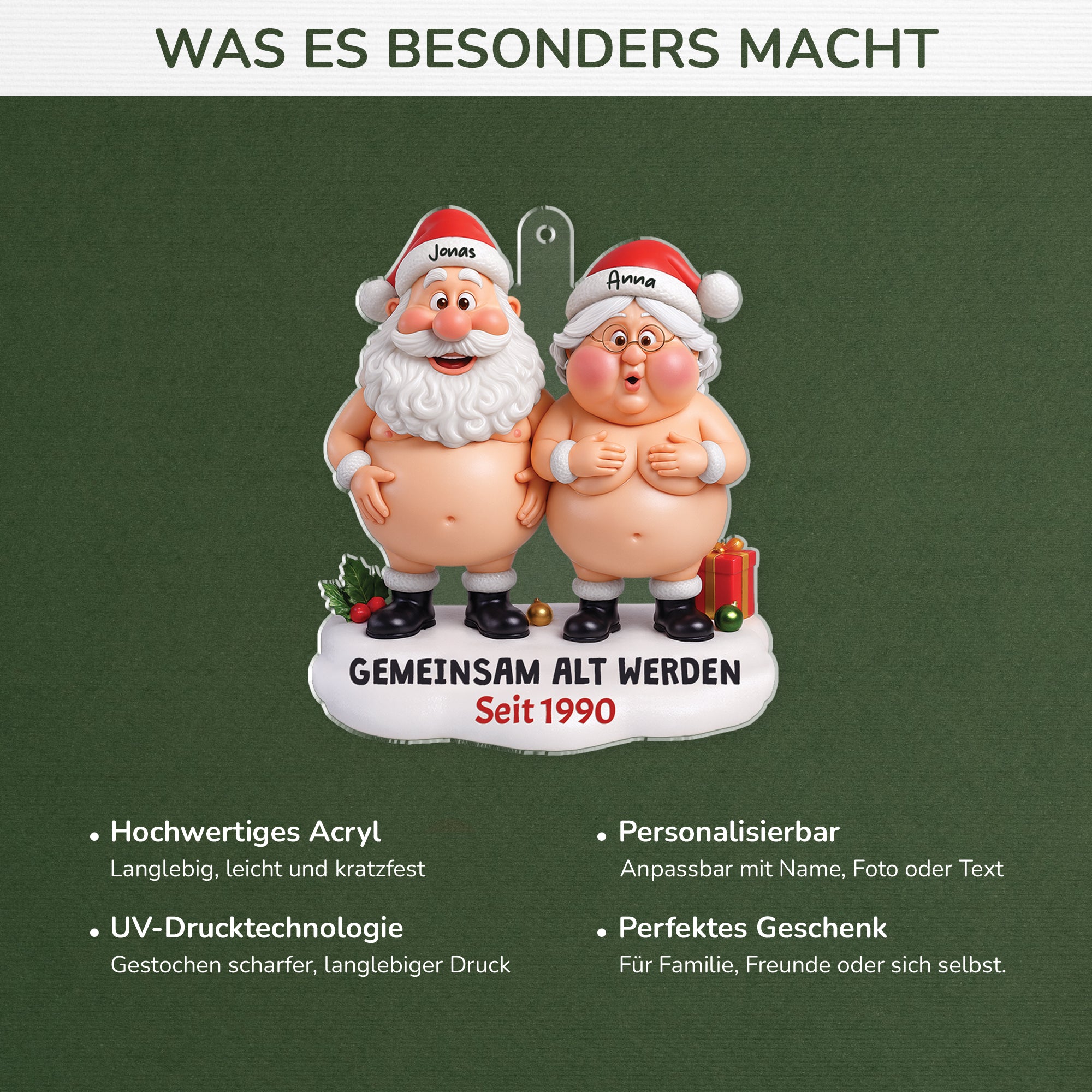 6217OGE1 3d druck effekt gemeinsam alt werden seit acryl weihnachtsschmuck personalisiert paar lustig nackt 6217O6LNG_3