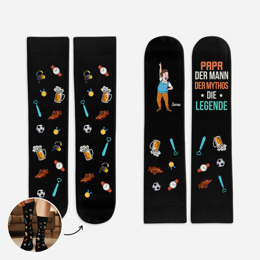 6222JGE1 der mann der mythos die lengede personalisierte weihnachtssocken_ papa opa 6222J6VZB