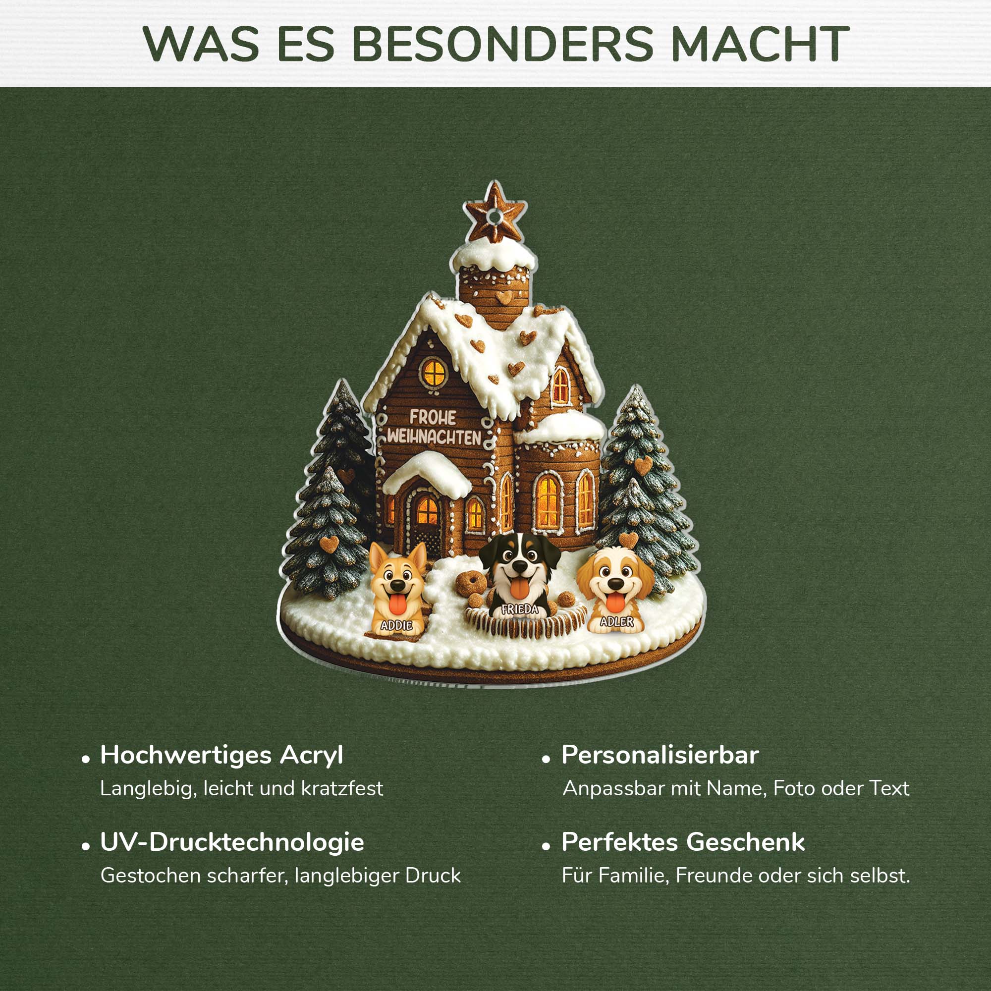 6257OGE4 3d druck effekt frohe weihnachten acryl christbaumschmuck hund personalisiert_ 6257OKQ5C