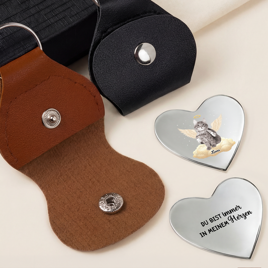 6260AGE2 deine flugel waren bereit mein herz war es nicht personalisierte trauergeschenk  herz pocket hug schlusselanhanger foto hund katze 6260ajsfzc