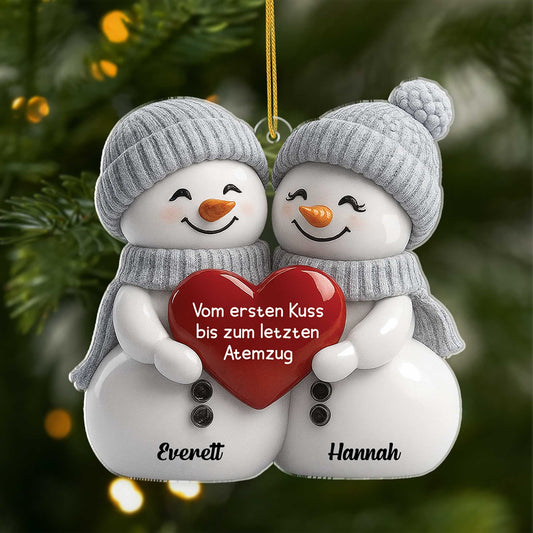 6342OGE1 3d druck effekt vom ersten kuss bis zum letzten atemzug acryl weihnachtsschmuck personalisiert paar schneemann 6342O8PWG