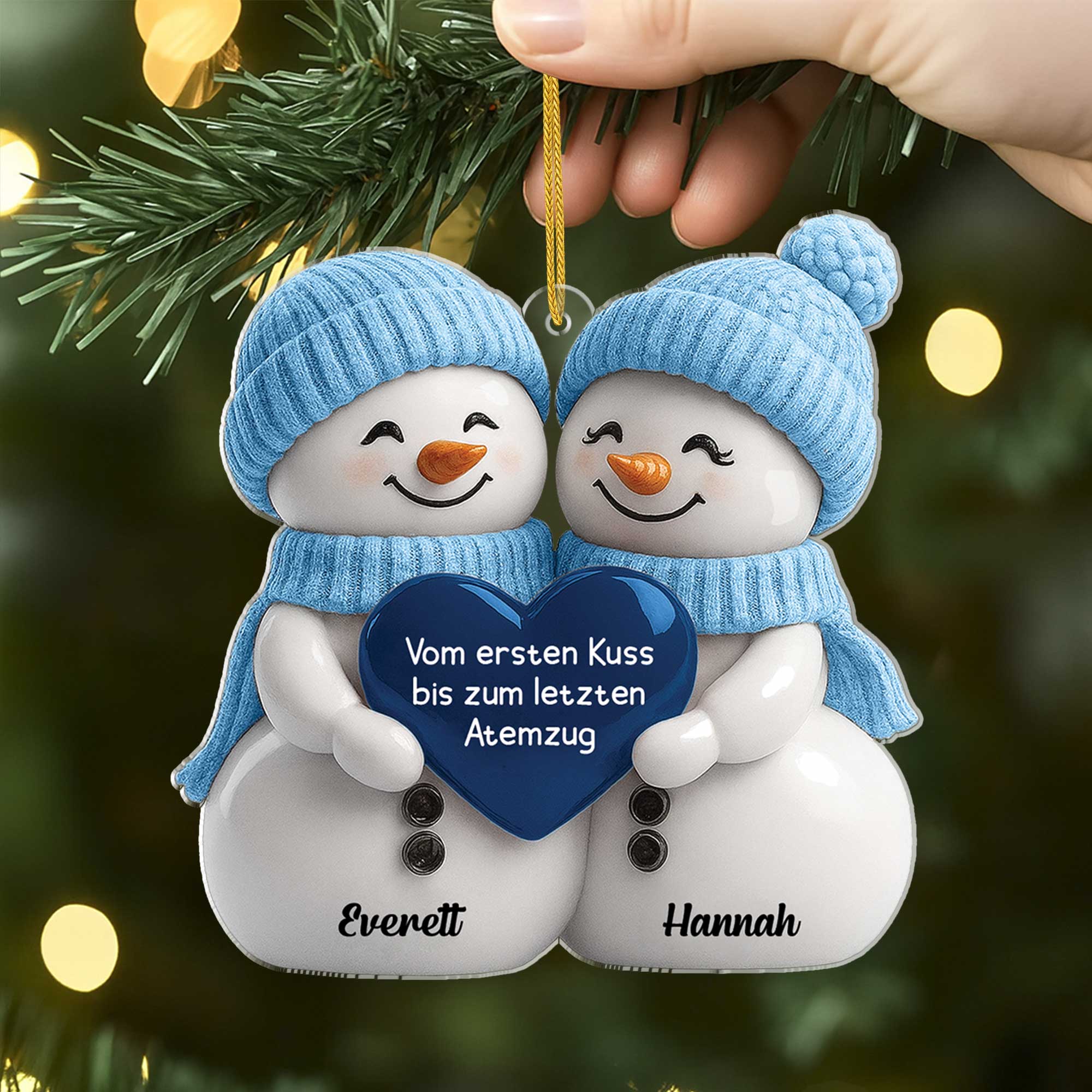 6342OGE2 3d druck effekt vom ersten kuss bis zum letzten atemzug acryl weihnachtsschmuck personalisiert paar schneemann 6342O8PWG