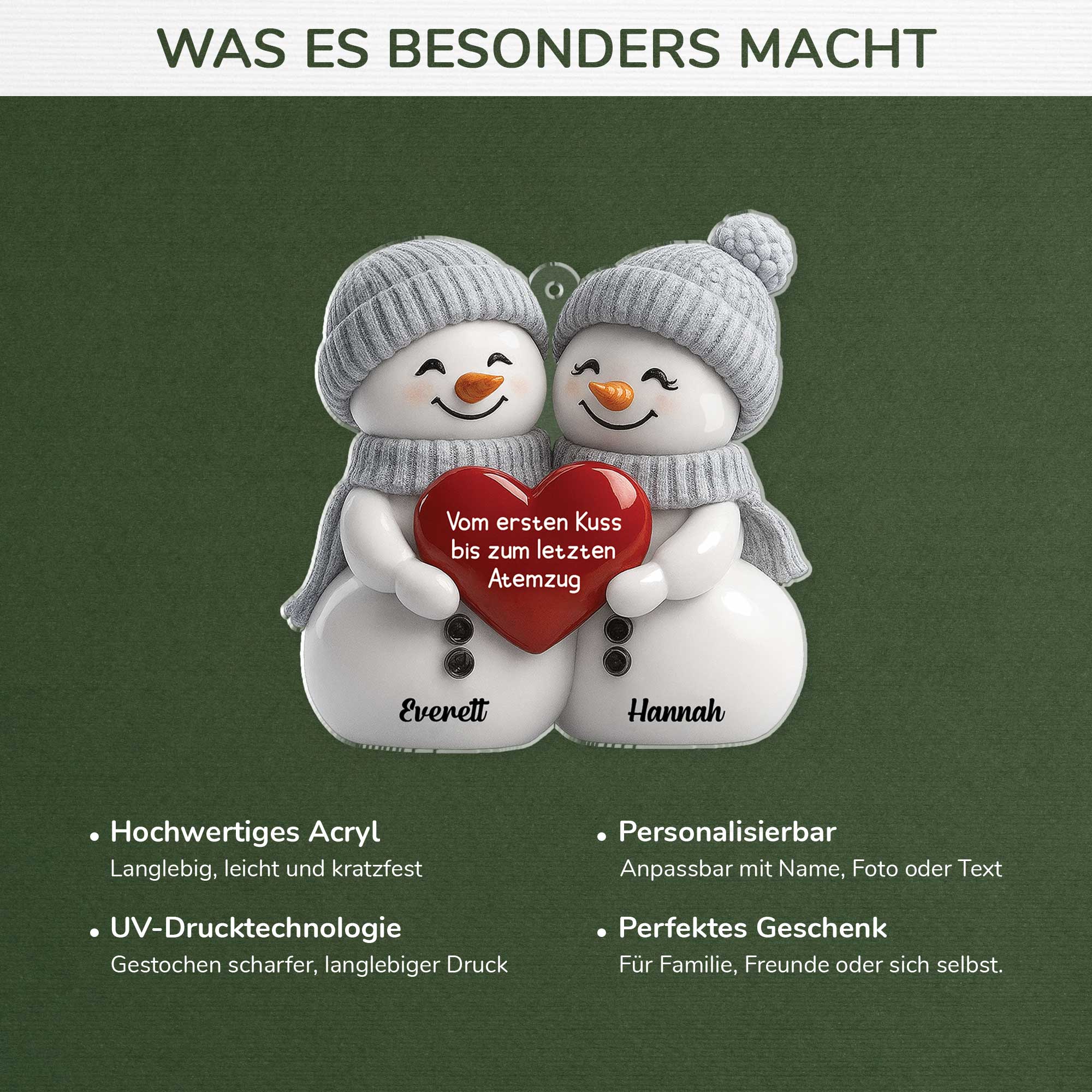 6342OGE4 3d druck effekt vom ersten kuss bis zum letzten atemzug acryl weihnachtsschmuck personalisiert paar schneemann 6342O8PWG