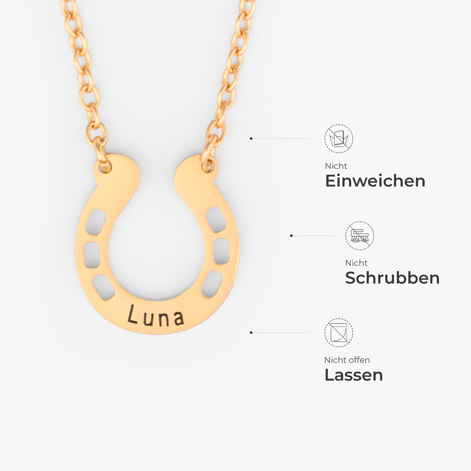 6357JGE4 hufeisen kette_ personalisierte namenskette_ pferd 6357J0I5A
