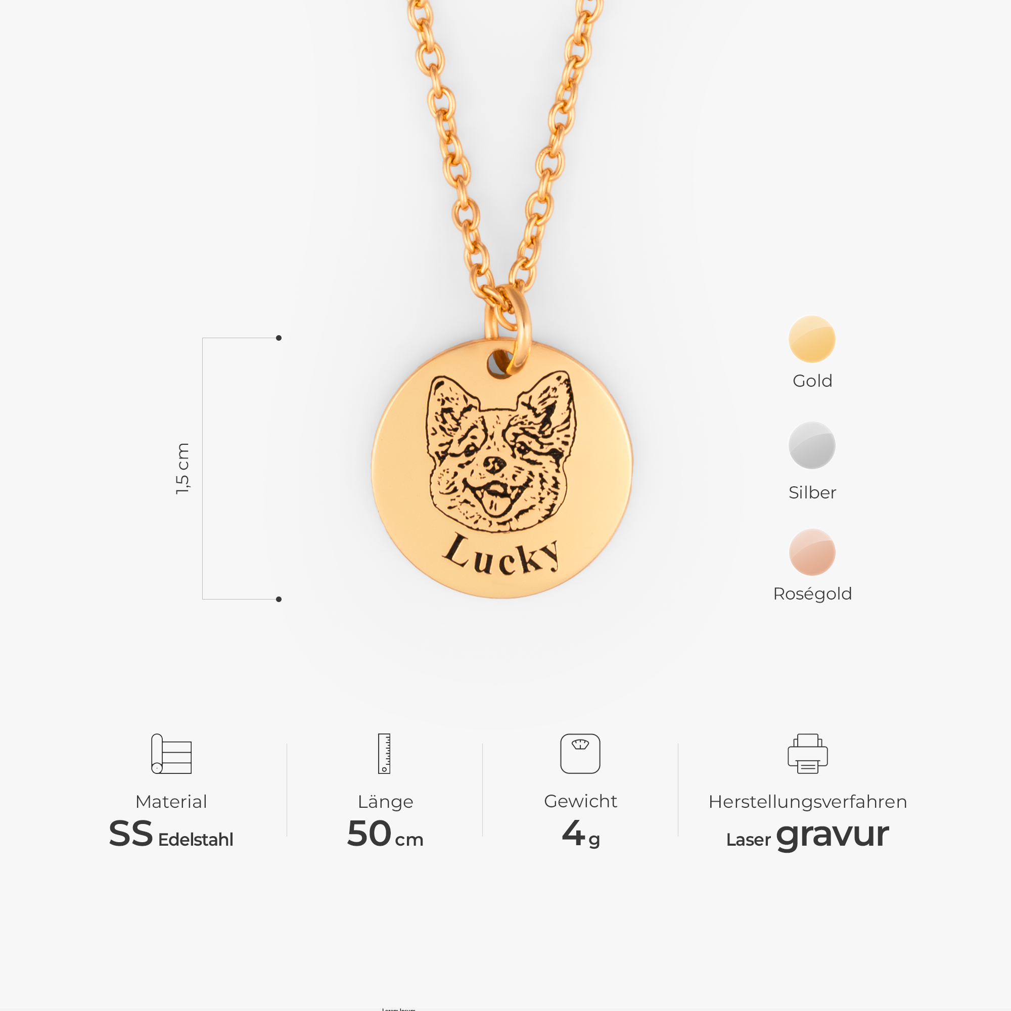 6360JGE3 hund mit foto haustierportrait kette hund personalisiert_ 6360J0B5C