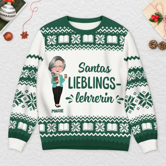 6363WGE1 santas lieblingslehrer santas lieblingslehrerin personalisierter weihnachtspullover_ 6363WKLNT_2