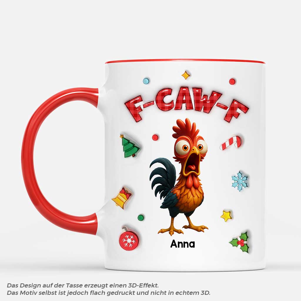 6364MGE2 3d druck effekt f caw f lustige weihnachtstasse personalisiert frauen manner 6364M8TWA