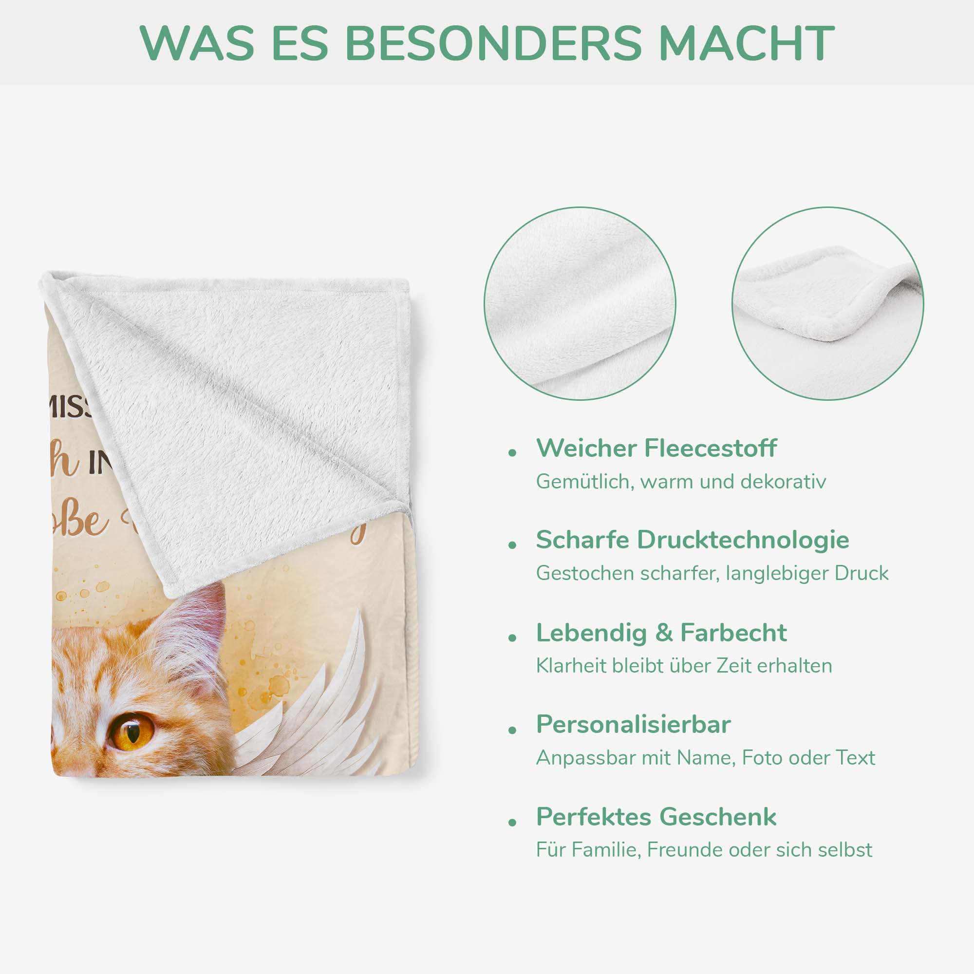 6366BGE4 es ist wie eine grosse umarmung kuscheldecke personalisiert_ mit foto katzen hunde zur erinnerung 6366BKZND