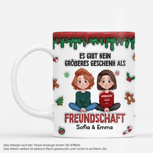 6371MGE1 3d druck effekt es gibt kein grosseres geschenk als freundschaft weihnachtstasse personalisiert_ beste freundin 6371MTQMF