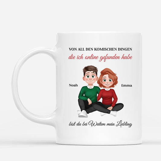 6381MGE1 von all den seltsamen dingen bist du mein absoluter favorit paar tassen personalisiert 6381MKL5G
