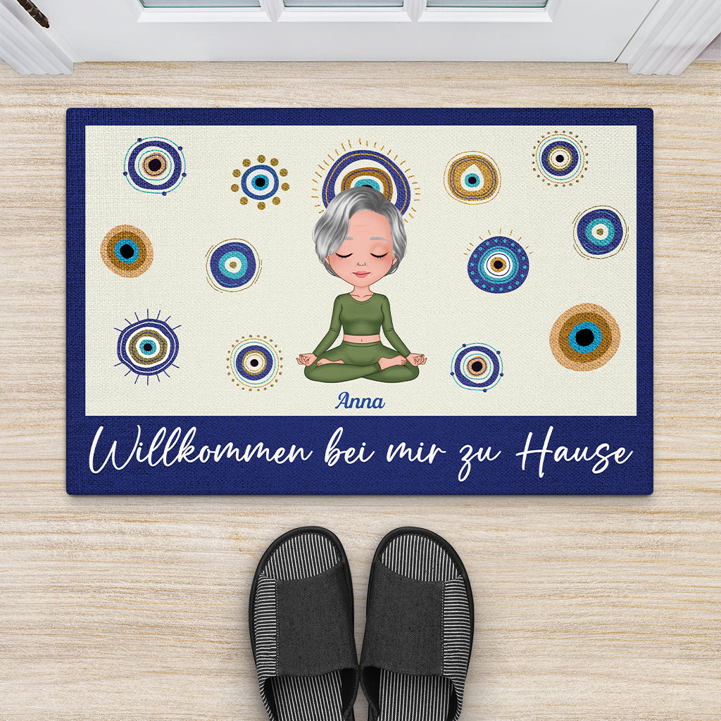 6383DGE1 willkommem yoga fussmatte personalisiert 6383DKLZA_2