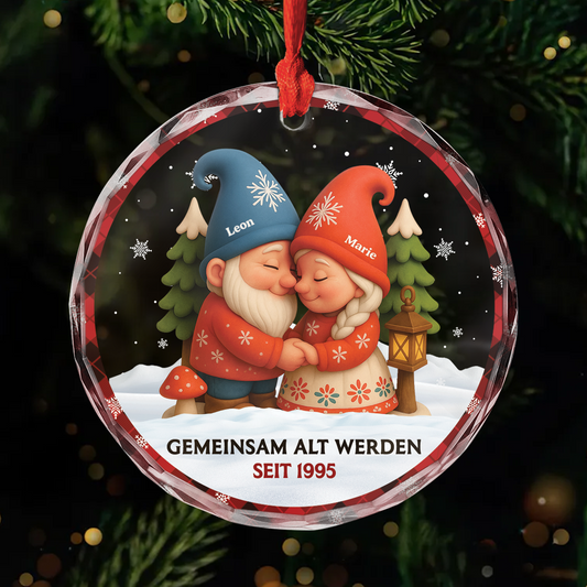6407OGE1 gemeinsam alt werden seit paar weihnachtsschmuck personalisiert_ glas 6407O8H5G
