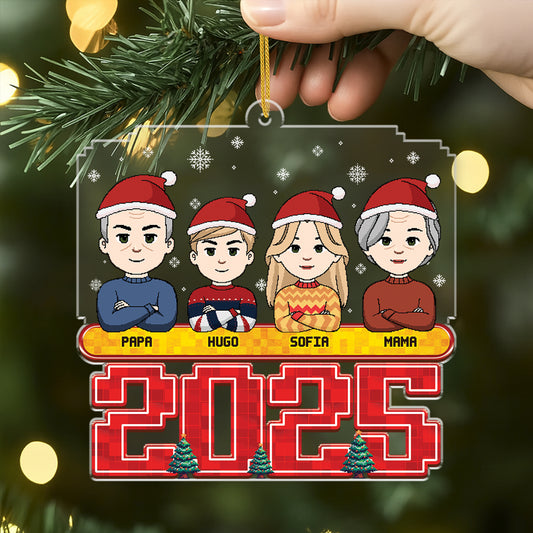 6438OGE2 die familie mit hund katze acryl weihnachtsschmuck_ personalisiert 6438OTYZI