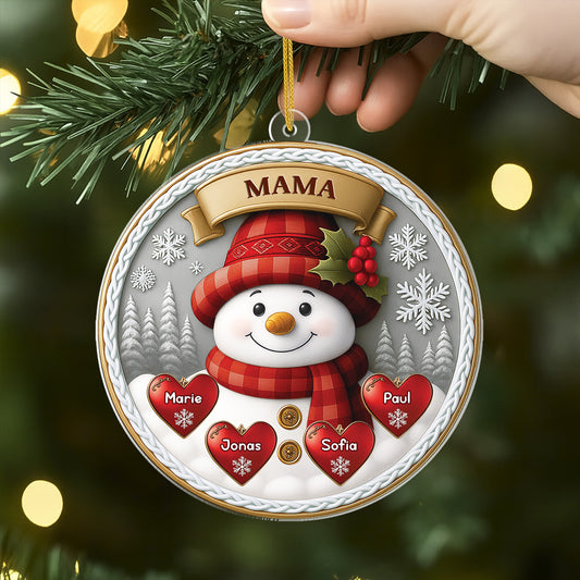 6451OGE2 3d druck effekt schneemann acryl weihnachtsschmuck_ personalisiert mama oma 6451O8QMA